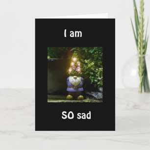 SO "SAD" & YOU WILL BE "MISSED" CARD