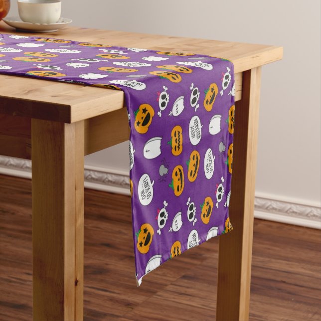 So Scary Happy Halloween Short Table Runner (In Situ)
