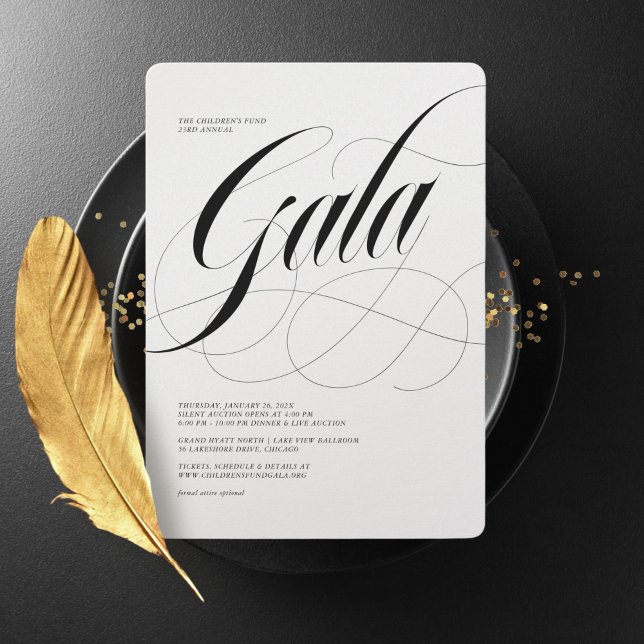 So Scripty Minimalist Gala Invitation (Creator Uploaded)