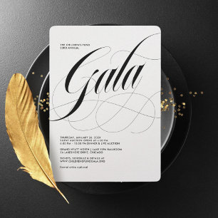 So Scripty Minimalist Gala Invitation