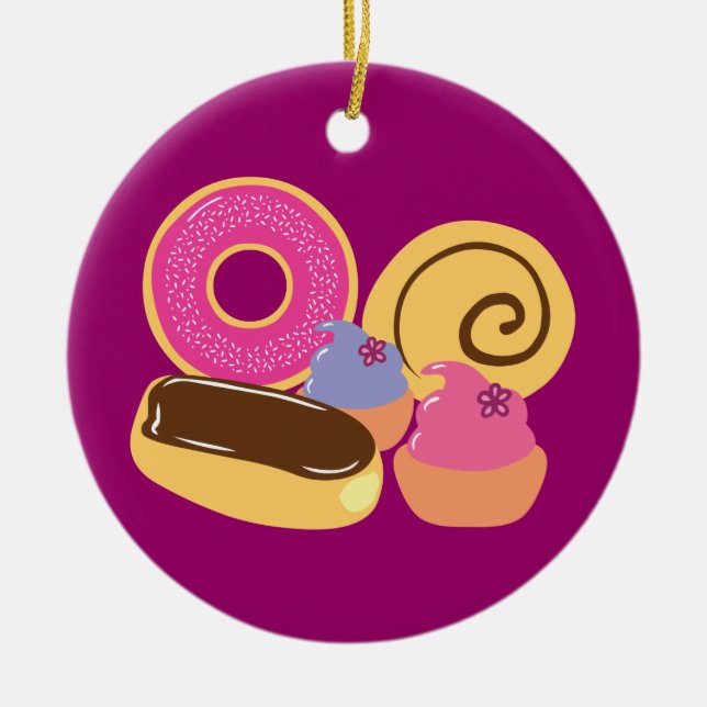 So Sweet Desserts Ceramic Ornament (Front)