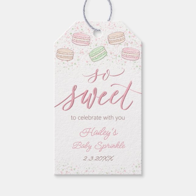 So Sweet French Macaron Favour Tag (Front)