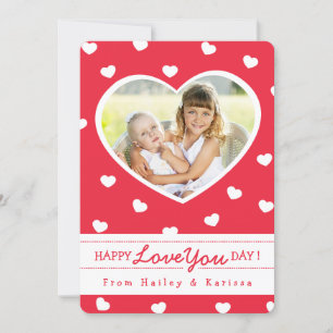 So Sweet Hearts Valentine Photo Card / Red