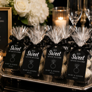 'So Sweet Of You To Come' Candy Wedding Favour Bag Gift Tags