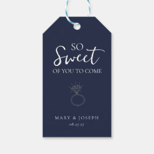 'So Sweet Of You To Come' Candy Wedding Rich Navy  Gift Tags