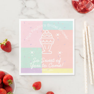 So Sweet of You to Come! Retro Ice Cream  Napkin
