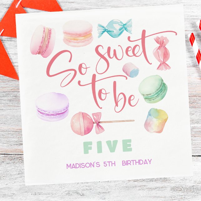 So sweet to be... yummy kids birthday napkin (Creator Uploaded)