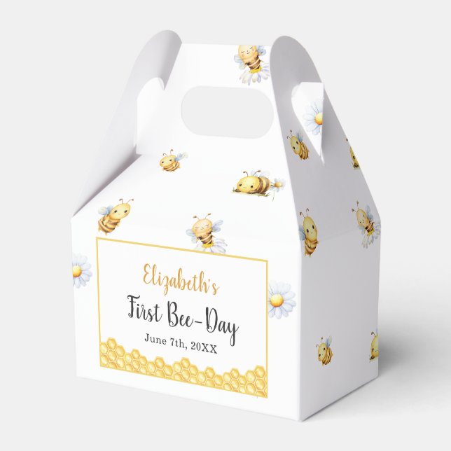  So Sweet To Bee Birthday Favour Box (Front Side)