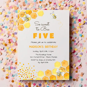 So sweet to bee kids birthday invitation