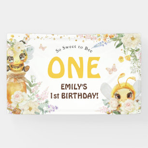 So Sweet to Bee ONE Bumble Bee 1st Birthday Party Banner