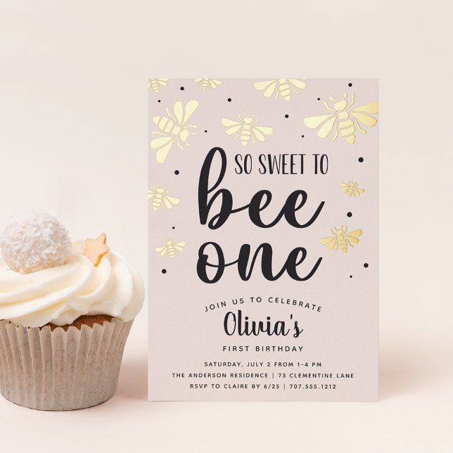 So Sweet To Bee One First Birthday Party Foil (Creator Uploaded)