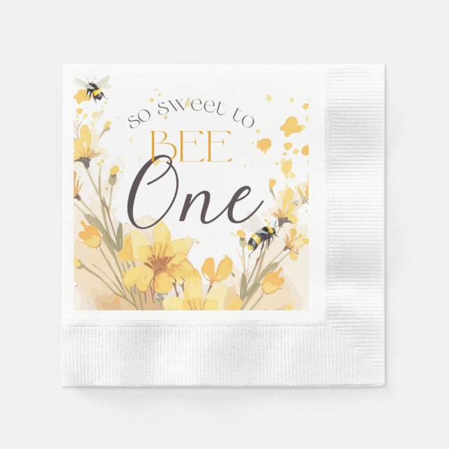 So Sweet to Bee One Napkin (Front)