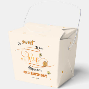 So Sweet To Bee Two Cute Honey Bee 2nd Birthday Favour Box