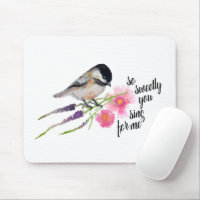 So Sweetly You Sing For Me Chickadee Watercolor