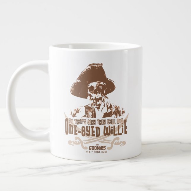 "So That's Why They Call You One-Eyed Willie" Large Coffee Mug (Left)
