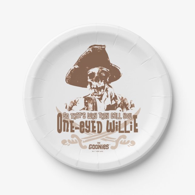 "So That's Why They Call You One-Eyed Willie" Paper Plate (Front)