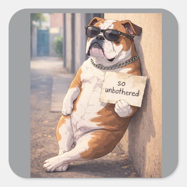 So Unbothered Dog Sticker – Calm Confidence, No Ex (Front)