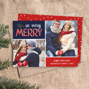 So Very Merry 2 Photo Collage Holiday Card