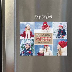 So Very Merry 6 Photo Magnetic Holiday Card