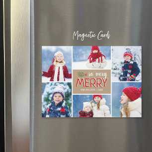 So Very Merry 6 Photo Magnetic Holiday Card