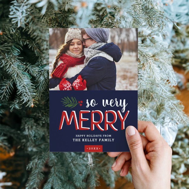 So Very Merry Holiday Photo Card (Creator Uploaded)