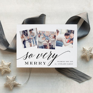 So Very Merry   Holiday Photo Collage Card