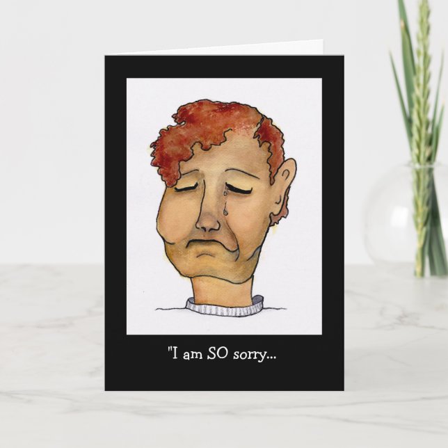 So very sorry and a sad guy card (Front)