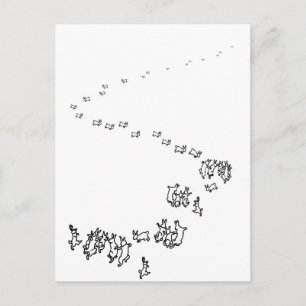 So We Go Dancing Rabbits Postcard
