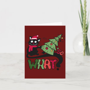 So What Cat Christmas Card