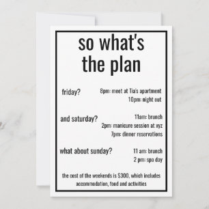 So what's the plan custom add details minimal invitation