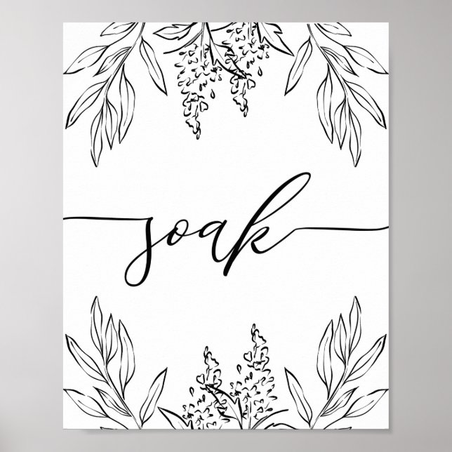 Soak Scripture Bathroom wall art poster (Front)