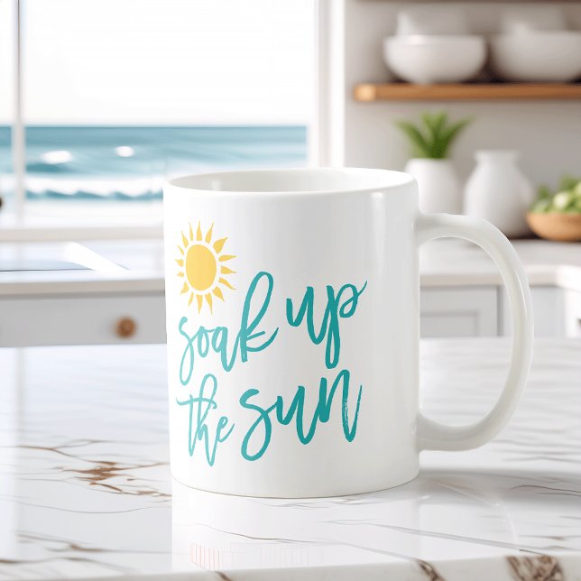 Soak Up The Sun Summer Typography Coffee Mug (Creator Uploaded)