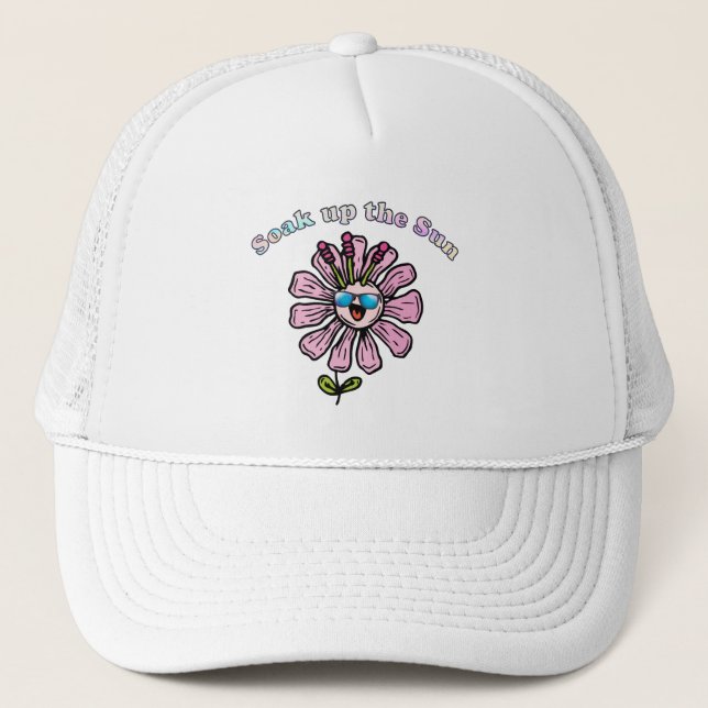 Soak Up The Sun Tie Dye Trucker Hat (Front)