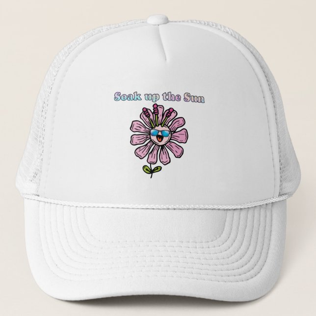 Soak Up The Sun Tie Dye Trucker Hat (Front)