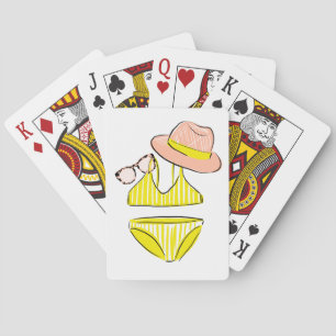 Soak up the Sun - Yellow Swimsuit Playing Cards