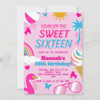 Soak up the Sweet 16 Pool Party Birthday summer