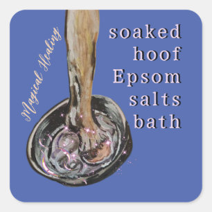 soaked hoof Epsom salts bath Square Sticker