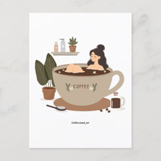 Soaking up with some coffee postcard