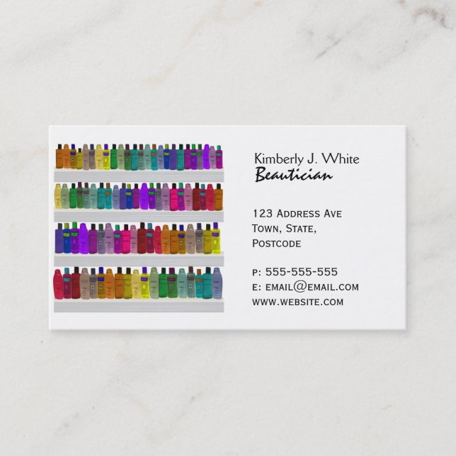 Soap Bottle Rainbow - salon / body care specialist Business Card (Front)