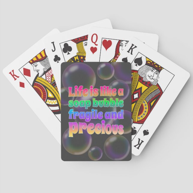 Soap Bubble | fragile and precious Playing Cards (Back)