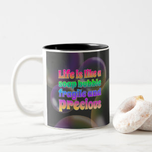 Soap Bubble   fragile and precious Two-Tone Coffee Mug