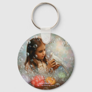 Soap Bubble Girl  Keychain