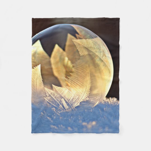Soap Bubble on Snow Fleece Blanket (Front)