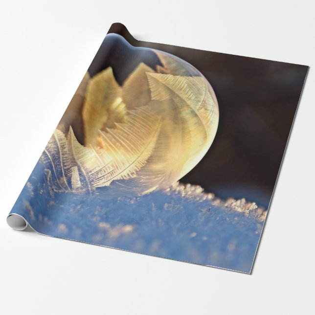Soap Bubble on Snow Wrapping Paper (Unrolled)