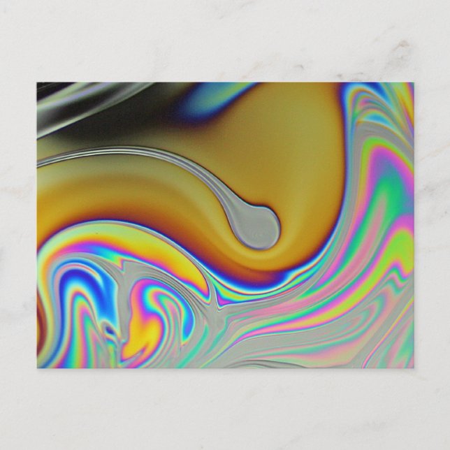 Soap bubble surface photo postcard (Front)