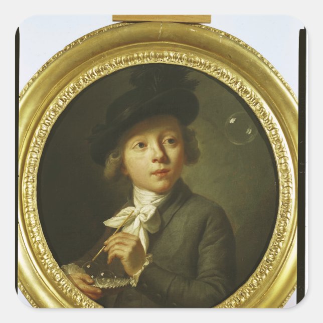 Soap Bubbles, 1784 Square Sticker (Front)