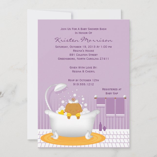 Soap Bubbles Baby Shower Invitation (Front)