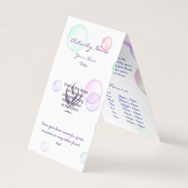 Soap Bubbles Business Card (Front)
