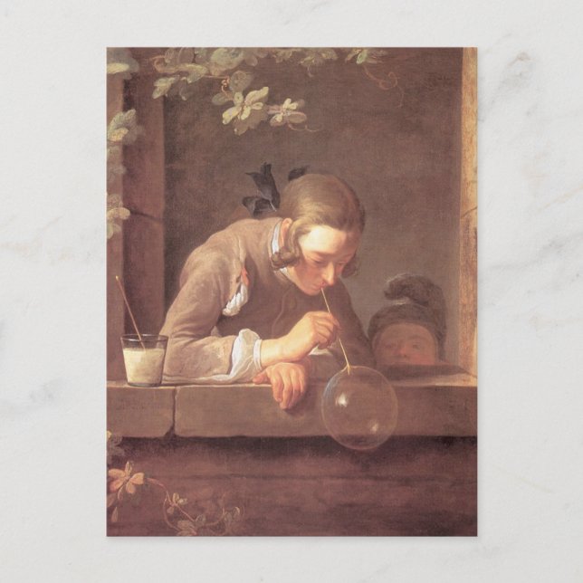 Soap Bubbles by Jean Baptiste Chardin Postcard (Front)