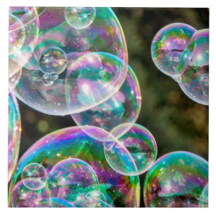 Soap bubbles ceramic tile